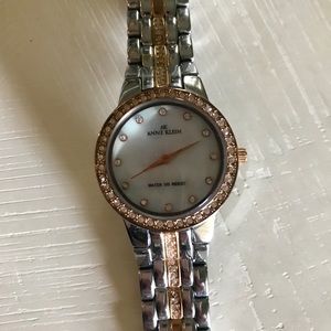 Stainless and rose gold watch